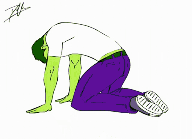 a drawing of a hulk with the letter z on the bottom left