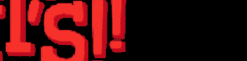 a red and black sign that says it 's ! ive ! me !