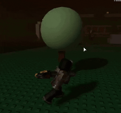 a person in a video game is standing next to a tree