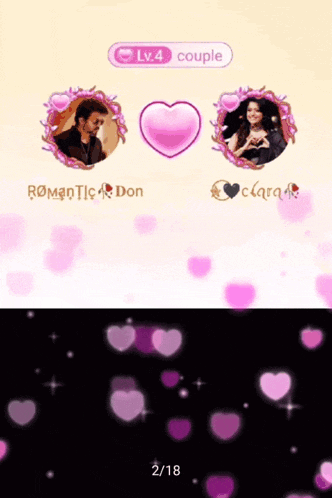 a couple in a video game with lv4 couple