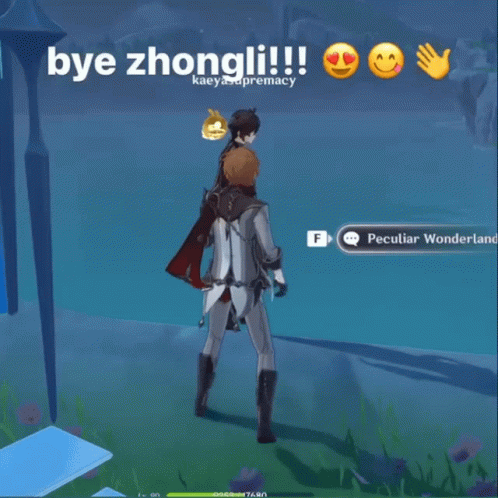Bye Zhongli Zhongli GIF - Bye Zhongli Zhongli Childe GIFs