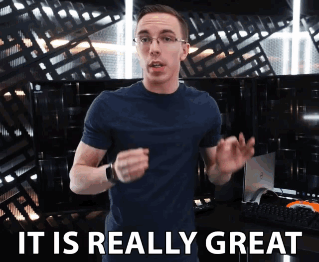 a man says it is really great in a dark room