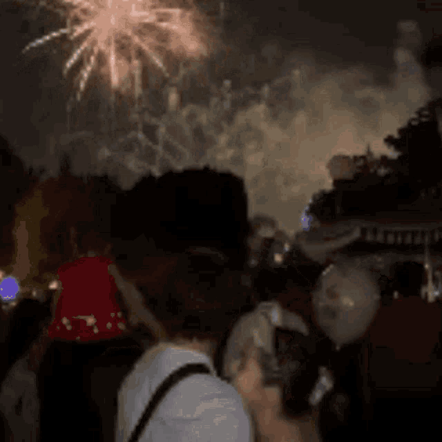 a blurry picture of a crowd of people looking up at the sun