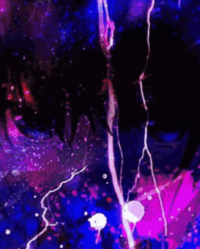 a painting of an angel in a galaxy