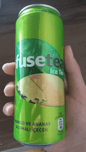 a can of fuse tea ice tea mango and ananas