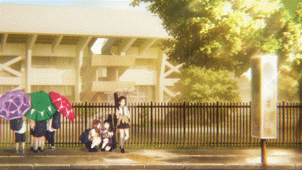 a group of people holding umbrellas are waiting for a bus