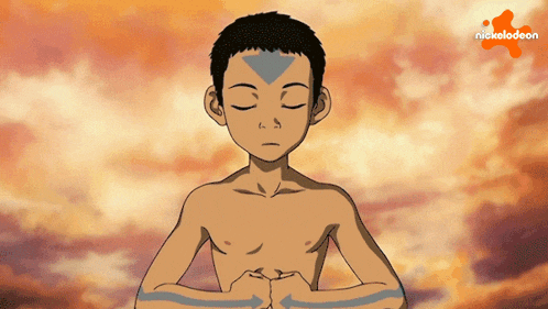 a cartoon of a boy with his eyes closed and a nickelodeon logo in the background