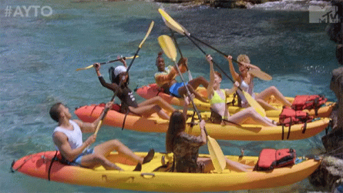 Canoe Teamwork GIF - Canoe Teamwork Yay GIFs
