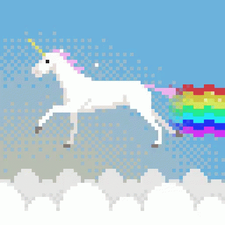 Unicorn Rainbow GIF - 8bit GIFs