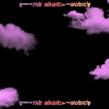 an advertisement for the magic music shows a cloudy sky