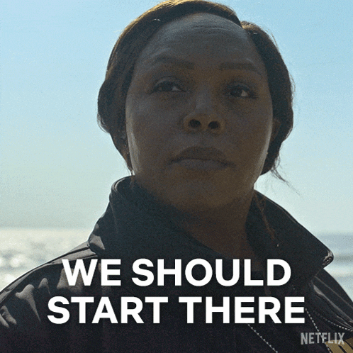 a woman says we should start there in a netflix advertisement
