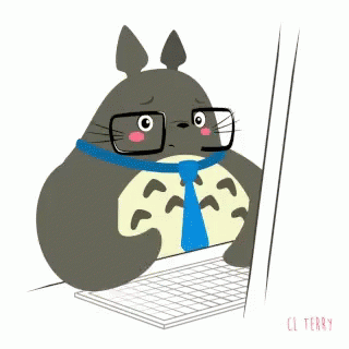 Totoro Work GIF - Totoro Work Computer GIFs