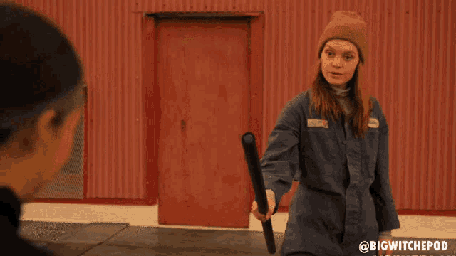 a woman holding a baseball bat with the words " you have no idea what i am capable of " below her