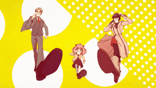 a man in a suit is drinking from a cup while standing next to a girl