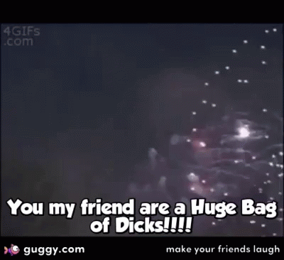You My Friend Huge Bag Of Dicks GIF - You My Friend Huge Bag Of Dicks Fireworks GIFs