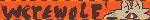 a close up of a sign that says werewolf