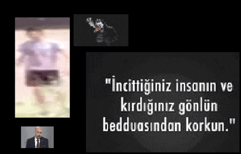 a blurred image of a man in a suit and tie with a quote in a foreign language ..