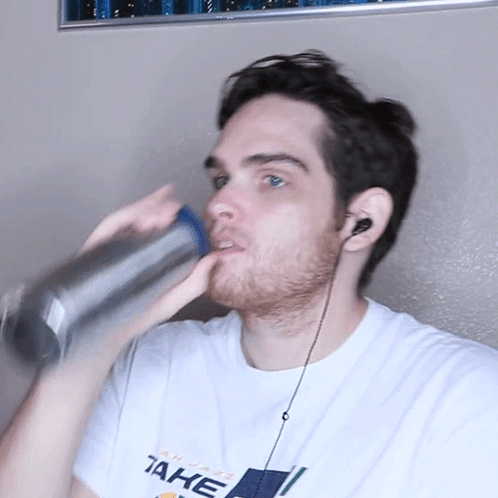 Drinking Water Sam Johnson GIF - Drinking Water Sam Johnson Quenching My Thirst GIFs