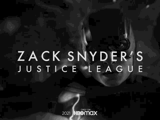 a poster for zack snyder 's justice league shows a man in a suit