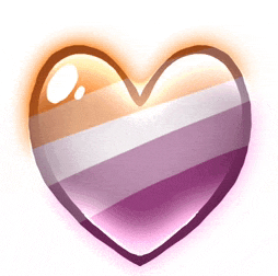 a heart with a rainbow colored stripe on it