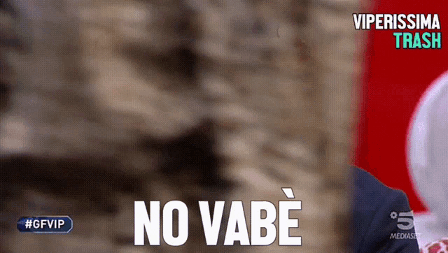 a man says no vabe on a tv show