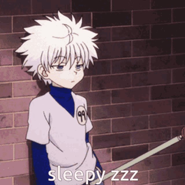 a cartoon character with the word sleepy zzz on it