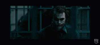 a screen shot of the joker in a jail cell with the fx logo in the corner