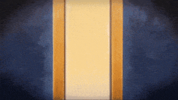 a blue and gold striped wall with a wooden border