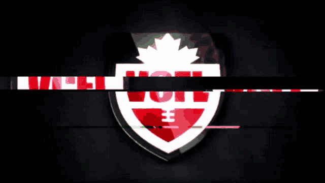 a logo for the canadian football league is displayed on a black background