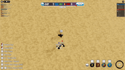 a screenshot of a video game shows a score of 0-3