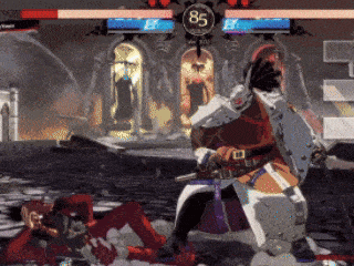 a video game scene with the number 85 on the top left