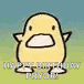 a cartoon duck with a surprised look on its face is standing in a field with the words `` happy birthday bryan '' .