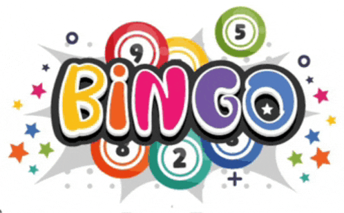 the word bingo is surrounded by bingo balls