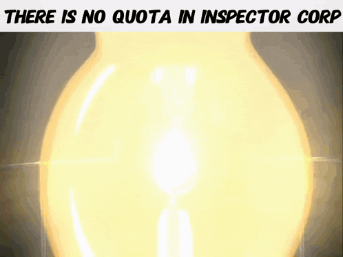 there is no quota in inspector corp written above a picture
