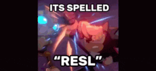 a picture of a cartoon character with the words `` it 's spelled `` resl '' written on it .
