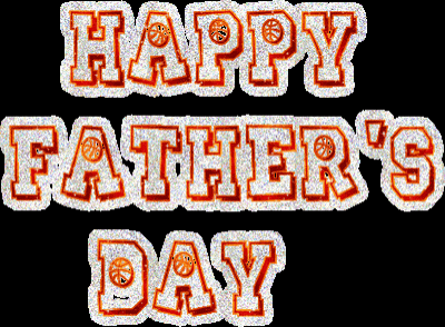 a happy father 's day greeting card with basketballs on it