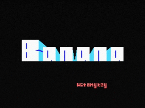 a black background with the word banana written on it