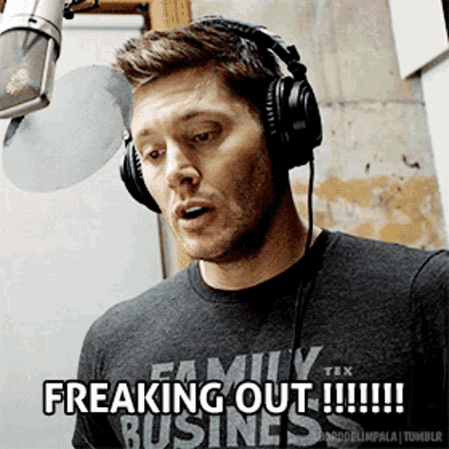 Jensen Ackles Freaking Out GIF
