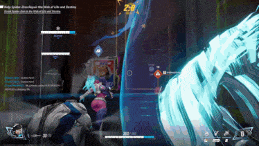 a screenshot of a video game called spider-zero repair the web of life and destiny