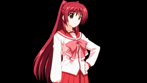 a girl with red hair is wearing a white shirt with red sleeves