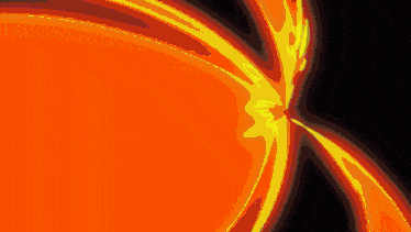 a computer generated image of the sun with a black background and a yellow glow
