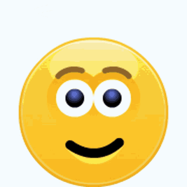 a yellow smiley face with closed eyes and a halo above it
