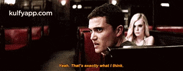 a man and a woman are sitting in a diner and the man says yeah that 's exactly what i think .