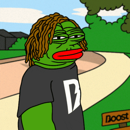 a cartoon of a green frog wearing a black shirt with a letter d on it