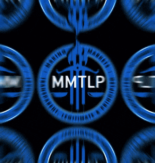 a blue and black logo that says mmtlp on it
