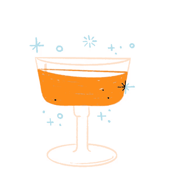 a drawing of a martini glass with a cherry on top
