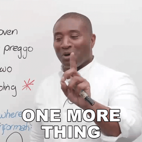 One More Thing Jamesesl English Lessons GIF - One More Thing Jamesesl English Lessons James Engvid GIFs