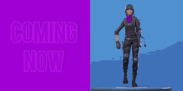 a purple background with the words " coming now "
