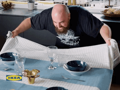 Ikea Tablecloth GIF