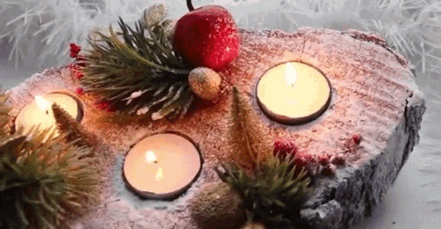 свечи украшения GIF - свечи украшения рождественскиеукрашения GIFs